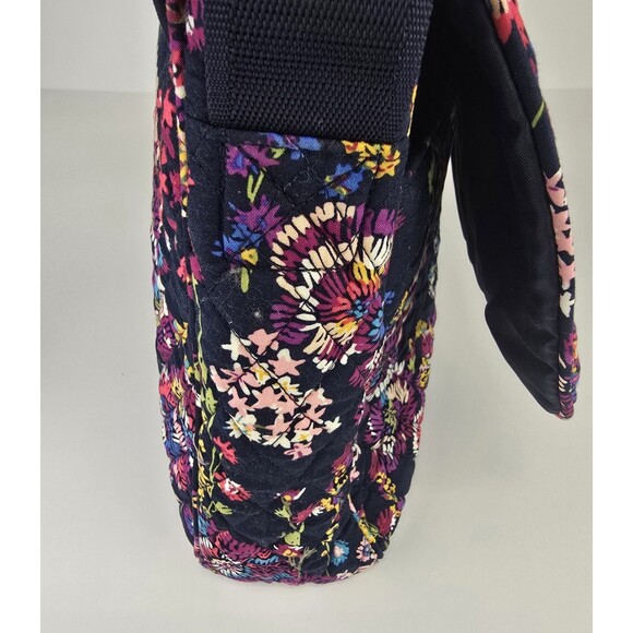 Vera Bradley Essential Messenger or Computer Bag of Midnight Wildflowers - Picture 6 of 13